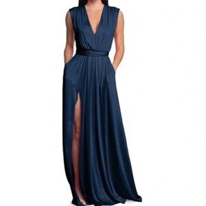 Fabulous Long Evening Gown Krista in Pine Side Slit SZ Small